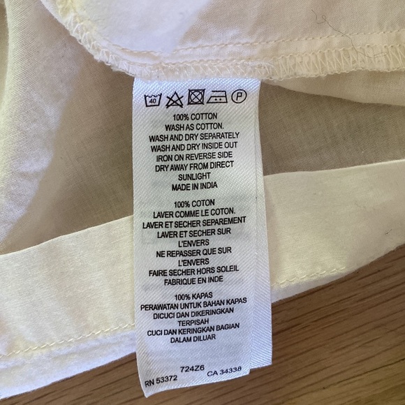 French Connection Ivory Blouse with Ruffles - Picture 7 of 7